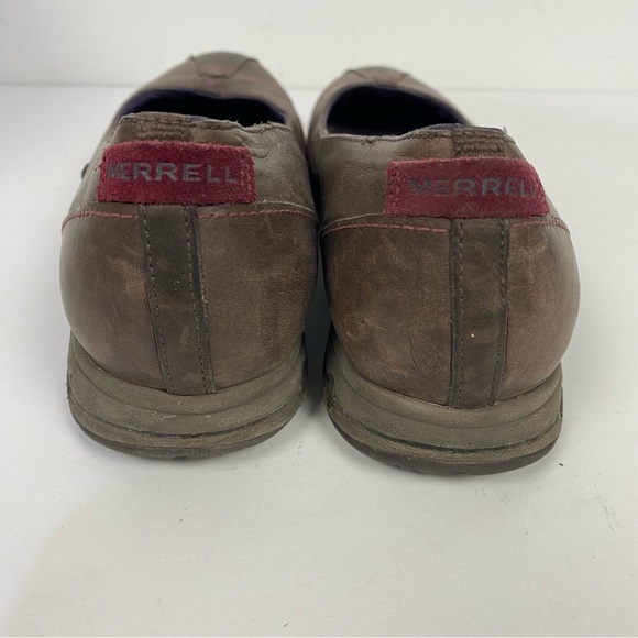 Merrell Ortholite brown leather slip on flats - Picture 3 of 6